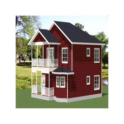 Villa di struttura in acciaio leggero per case in container in bianco/grigio/nero