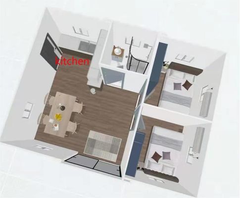 Strutture in acciaio di 20 piedi Prefabbricate modulari con telaio in acciaio galvanizzato