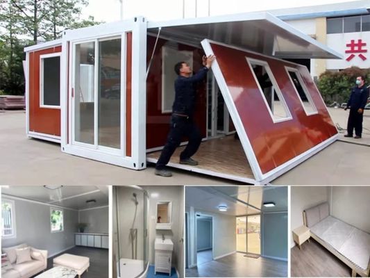 Moderna casa in container espandibile da 30 piedi con telaio in acciaio galvanizzato della città di Weifang