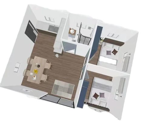 Container per case mobili con design pieghevole e accessori leggeri