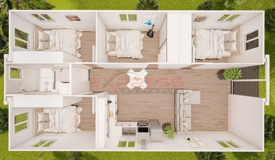 Casa prefabbricata per costruzione di edifici pieghevoli espandibili da 20 piedi a 40 piedi