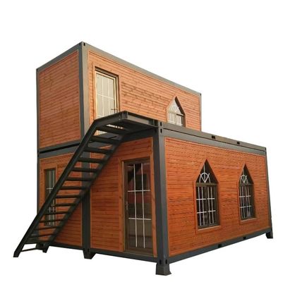Casa di contenitori modulare prefabbricata con pavimento in cartone MGO da 18 mm e telaio in acciaio galvanizzato
