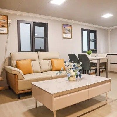 Laboratorio magazzino 20ft 40ft moderna acciaio prefabbricato piccola casa mobile modulare espandibile