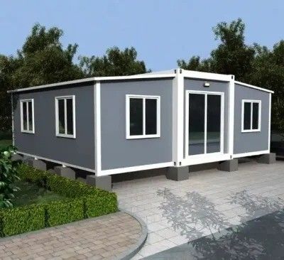 Laboratorio magazzino 20ft 40ft moderna acciaio prefabbricato piccola casa mobile modulare espandibile