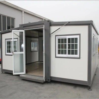 Laboratorio magazzino 20ft 40ft moderna acciaio prefabbricato piccola casa mobile modulare espandibile