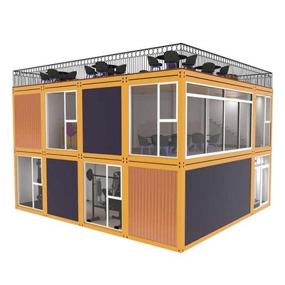 Moderno stile di design Casa di container all'aperto con struttura in acciaio e pannello sandwich EPS