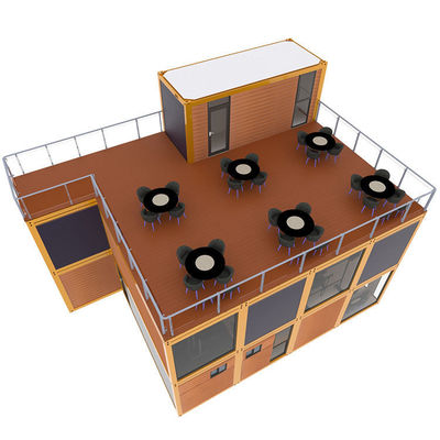 Moderno stile di design Casa di container all'aperto con struttura in acciaio e pannello sandwich EPS