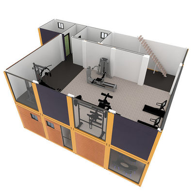 Moderno stile di design Casa di container all'aperto con struttura in acciaio e pannello sandwich EPS