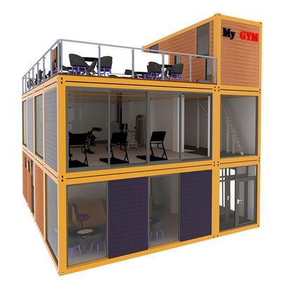 Moderno stile di design Casa di container all'aperto con struttura in acciaio e pannello sandwich EPS