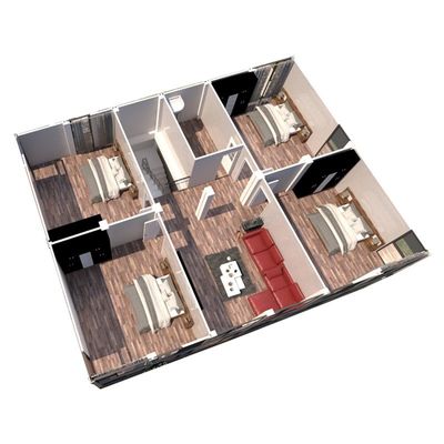 Moderno stile di design Casa di container all'aperto con struttura in acciaio e pannello sandwich EPS