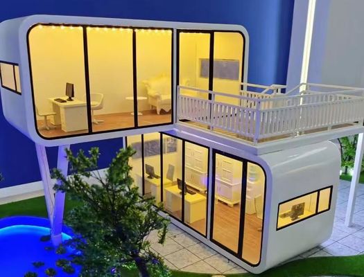 Casa di container di lusso in acciaio dimensioni personalizzate per Apple Warehouse multifunzionale