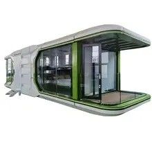 Casa prefabbricata di lusso Fat Pack Container Casa per capsula spaziale solare