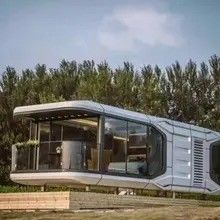 Casa prefabbricata di lusso Fat Pack Container Casa per capsula spaziale solare