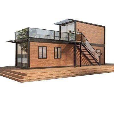 Edificio per uffici di lusso Casa prefabbricata riciclabile Container per abitazione familiare