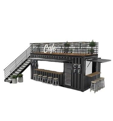 Moderna casa prefabbricata con contenitore piatto per vivere in stile moderno