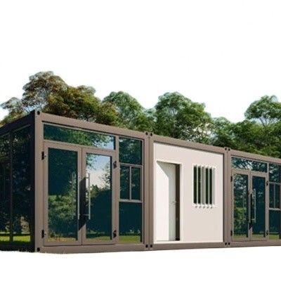 Moderna casa prefabbricata con contenitore piatto per vivere in stile moderno