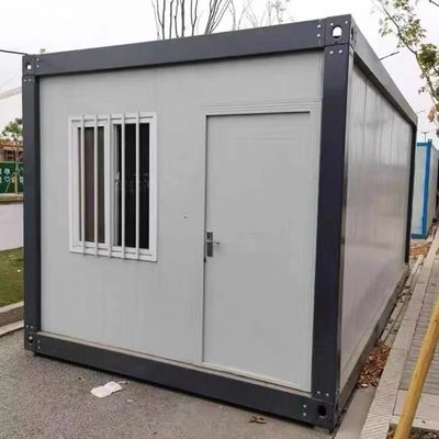 Casette mobili con pannello sandwich in acciaio e finestre scorrevoli in PVC