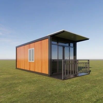 Casa in contenitore per ufficio in acciaio facile da installare colore personalizzato pieghevole ed espandibile