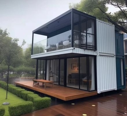 Contenitore piatto con pannello sandwich di lana di roccia ignifugo con isolamento in colore personalizzato