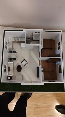 Mobile Living Container House 2 camere da letto Espandibile 3 camere da letto Portatile Prefabbricato
