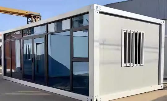 Contenitore a confezione piatta Porta in acciaio staccabile Ufficio Mobile Modulare Parete in vetro Mini Home