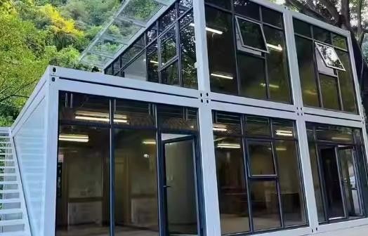 Contenitore a confezione piatta Porta in acciaio staccabile Ufficio Mobile Modulare Parete in vetro Mini Home