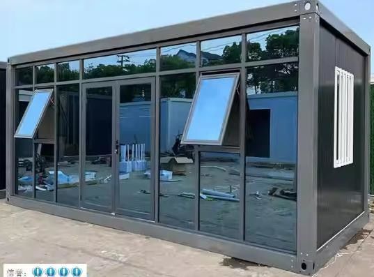 Contenitore a confezione piatta Porta in acciaio staccabile Ufficio Mobile Modulare Parete in vetro Mini Home